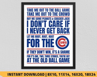 Chicago cubs print Etsy image about Cubs Printable Schedule called Chicago cubs print Etsy